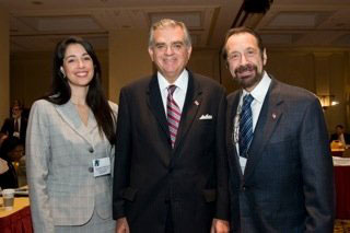 From left to right: Dr. Stavrinos, Ray LaHood, U.S. Secretary of Transportation, and Dr. Fine
